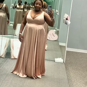 Chic Sand Evening Gown